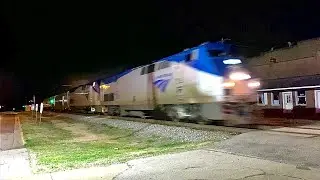 14 Car Amtrak Silver Meteor 97 Flies Through Benson
