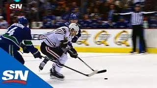 Blackhawks' Saad Splits Canucks Defence, Squeaks Goal Past Markstrom