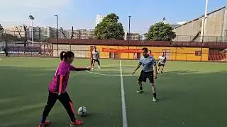 31/01/2026 健步足球友誼賽(1節) 廣州夢想成真女子足球隊(紅)⛹🏻‍♀️ VS 華強開心男子隊(藍色+灰色)⛹🏻