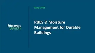Moisture Management for Durable Buildings
