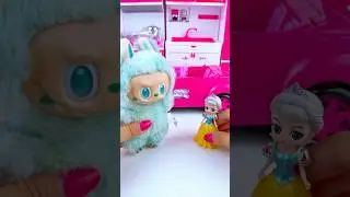 ASMR Unboxing Frozen Elsa & Labubu Doctor Ambulance Set 🚑 | Satisfying Toy Unboxing #shorts