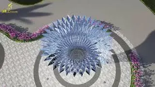 Design and custom made large outdoor metal tree sculpture