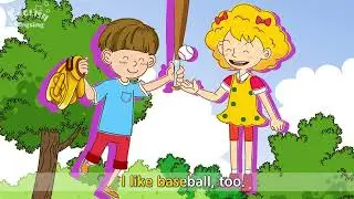 [Liking] I Like Baseball - Exciting Song - Sing Along - English Song for Kids
