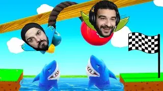 لازم اتعاون مع صديقي علشان اقدر اكسب 😡 مربوط مع سوبر تامر 😂Fling to the finish