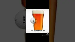 BenShot Pint Glass with Real Golf Ball