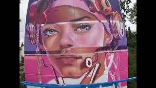 SPRAYCAN ART STREET ART GRAFFITI ART MURAL TIMELAPSE BACKNANG GERMANY BRAVE_ARTS ERZ CONCRETE CANVAS