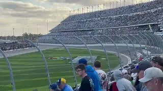 John Hunter Nemechek Leads Field Back to Green flag racing NASCAR Xfinity Series Daytona Feb 2023