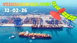 12 - 02 - 26 SATELLITE VIEW OF VIZHINJAM INTERNATIONAL TRANSHIPMENT SEA PORT TRIVANDRUM. 
