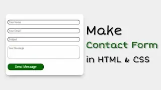 Contact Form Using HTML & CSS || HTML and CSS Projects