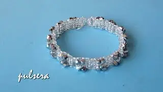 DIY - Pulsera flores de tupis - Tupi flower braceletسوار الزهور TupisБраслет из цветов туписа