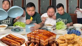 蠢老公想独吞红烧肉？没想到只剩青菜等着他！【阿勇夫妇】