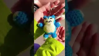Pocket-size Snorlax, full-size cuteness!🩵 #crochet #knittig #handmadelove #crafting #trending #love