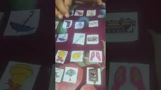 visual memory game for language development/autistic child home based activity 
