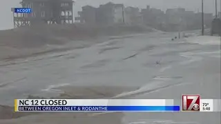 NC 12 at Outer Banks closed as high tides, wind batter NC coast
