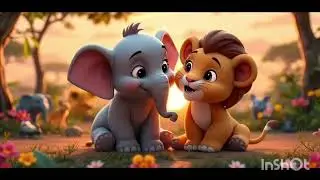 हाथी 🐘 और शेर 🦁 की अनोखी दोस्ती |  Cartoon Story | Emotional Jungle Tale ❤️