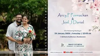 Engagement Ceremony Live  |  Ancy & Joel  |  Emage Live Media, Adoor  |  24 - Jan - 2026