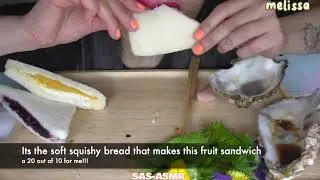 . sas asmr : sushi + oysters & fruit sandwiches [ bites only ]