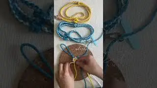 quick macrame daisy tutorial blue-90cm, white-100cm yellow-45cm #diymacrametutorial