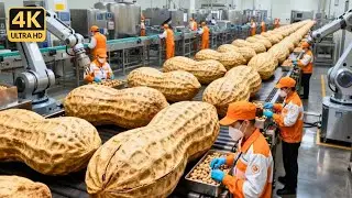 Inside Modern Premium Peanut Butter Factory: How Fresh Raw Nuts are Made to Dessert (Full Process)