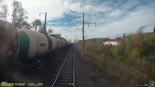 Сергач - Вековка на грузовом поезде.