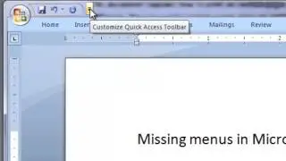 How to show or restore the Microsoft Word Ribbon or Toolbar
