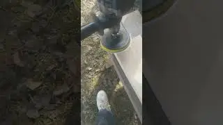 A dog watches the manufacture of a stand for a boat outboard motor(Собака набл. за под. для  мотора)
