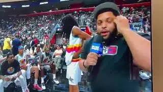 WATCH THIS INTERVIEW! O'Shea Jackson Jr. *tries* to interview Michael Beasley halftime on CBS Sports