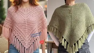 warm ladies poncho pattern with making detail by Kushi Maqbool explain 
