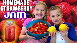 Easy Fresh Strawberry Freezer Jam || Family Fun Pack Cooking