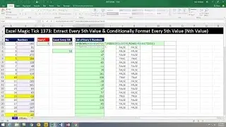 Excel Magic Trick 1373: Formula to Extract Every Nth Value & Conditionally Format Every Nth Value