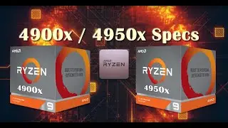AMD Ryzen 5900x (4900x) and 5950x (4950x) Zen3 4th Gen Clock Speed and Cores Specs