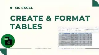 Create and Format Tables in Excel | How To Make A Table In Excel |
