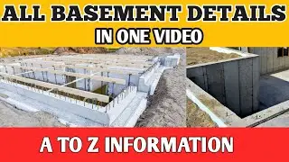 Basement Design Construction Complete Step Wise Detailed Video