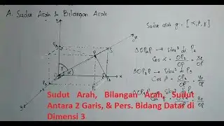 Sudut Arah, Bil. Arah, Sudut antara 2 Garis, Pers. Bidang R3