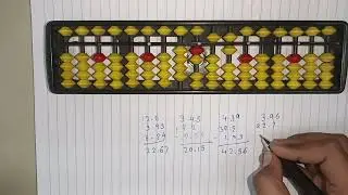 How to do decimal sums on abacus | Abacus decimal sums video 