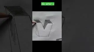 how to draw 3D letter||#drawing #easydrawing #drawing4kids #3dletterdrawing