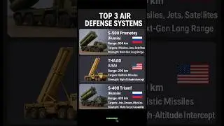 Top 3 Most Powerful Air Defense Systems in the World 🌍 | S-500 vs THAAD vs S-400 #shorts