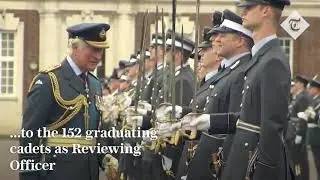 Prince Charles visits RAF Cranwell in Lincolnshire to meet with graduating squadron