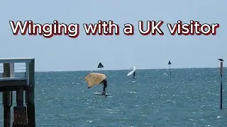 Wellington Pt Qld Wing Foiling with a UK visitor