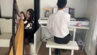 The music is always there with you (instrumental) - John Rutter | harp & piano duet