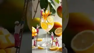 Mango punch making by miniatures ai video #aivideo #ytshorts #mango #punch