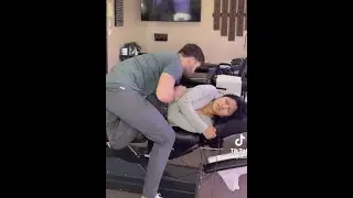 *DEEP & INTENSE* adjustment for her back pain! #shorts #chiropractor