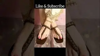 Beautiful Flat Slipper Design💖 Chappal Design for Girls #shorts #youtubeshorts #slippers #chappal