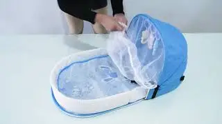 Tititek Baby Bed Travel Crib Protoable Portable Foldable Toddler Bed with Mosquito Net