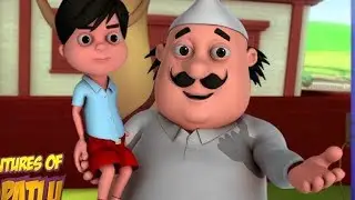 Seeing everyone playing car games, Motu stands with a baby in his arms
