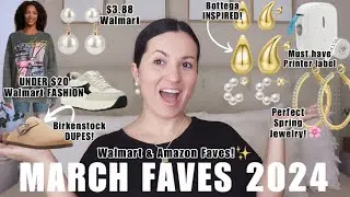 MARCH FAVORITES 2024! ✨ FASHION, JEWELRY, & MORE FROM WALMART & AMAZON! SPRING MUST HAVES!!!🌸🌼✨