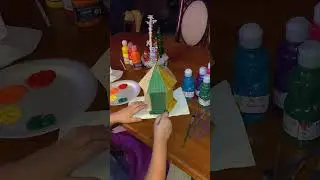 Painting a bird house 😊