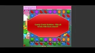 Win all levels with 3 stars in Candy Crush