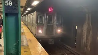 2 Train (Via Lexington Line) Approaching 59th Street
