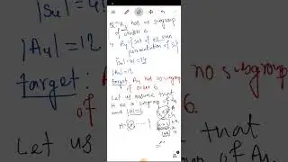 A4 has no subgroup of order 6 || converse of Lagrange's theorem is not hold in general ||